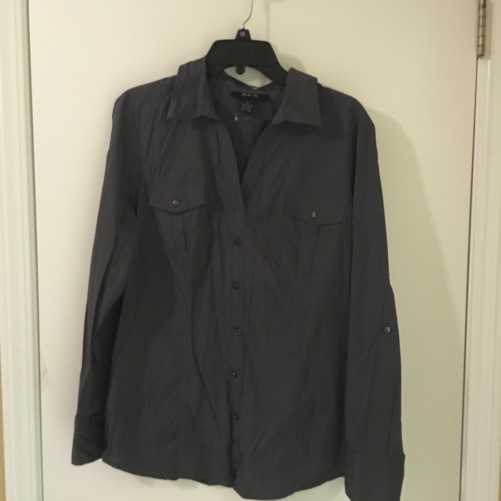 Men's Charcoal Button-Up Jacket